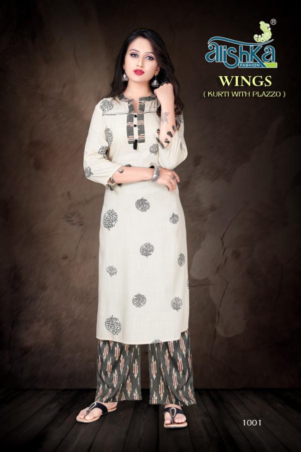 Alishka Wings-Rayon-Kurti-With-Plazo